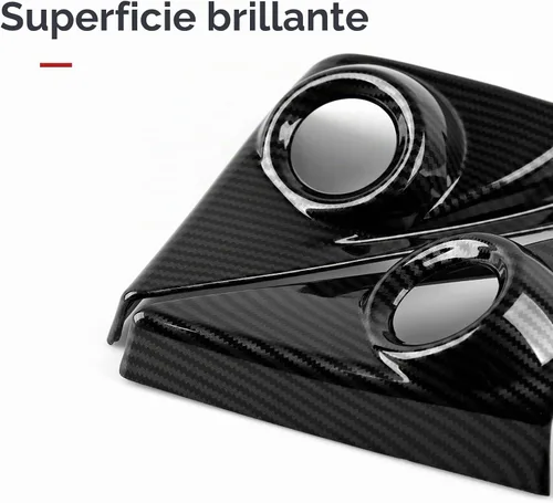Vista 4 de Calcomanías de cubierta de altavoz de pilar para Honda Civic 2016 2017 2018 2019 2020 2021 10ª generación Accesorios ABS fibra de carbono pegatinas