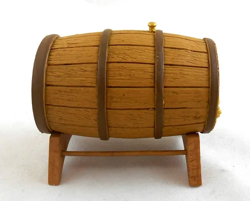 Vista 2 de Casa de muñecas miniatura escala 1:12 barril de vino grande T8576