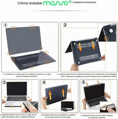 Vista 6 de MOSISO Funda compatible con MacBook Air de 13 pulgadas M1 2022-2018, rosa Rosa bebé