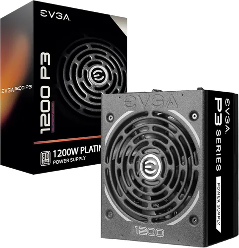 Vista 18 de EVGA Supernova 1200 P2 80+ Platinum, 1200W Modo ECO Totalmente Modular NVIDIA SLI y Crossfire Ready, 10 años de garantía, Fuente de alimentación