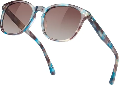 Vista 11 de Gafas de sol polarizadas para mujer con protección UV para mujer, a la moda, grandes sombras con marco de acetato BC2110