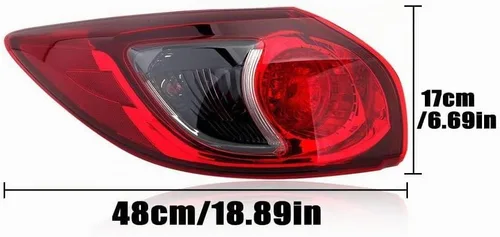 Vista 2 de Conjunto de luz trasera izquierda del lado del conductor compatible con Mazda CX-5 2013 2014 2015 2016 con bombilla KD3351160D MA2804111