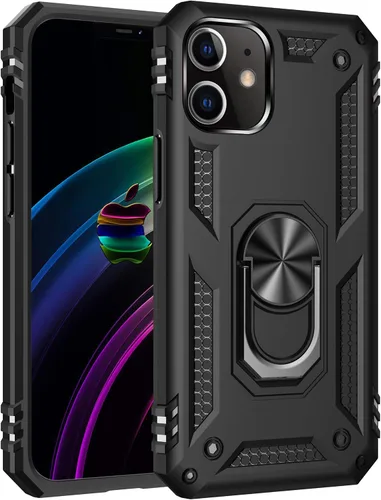 Vista 34 de Korecase Funda para iPhone 8, protección de cámara, armadura militar, doble capa, soporte compatible con iPhone 6 6s y iPhone 7 8, color negro