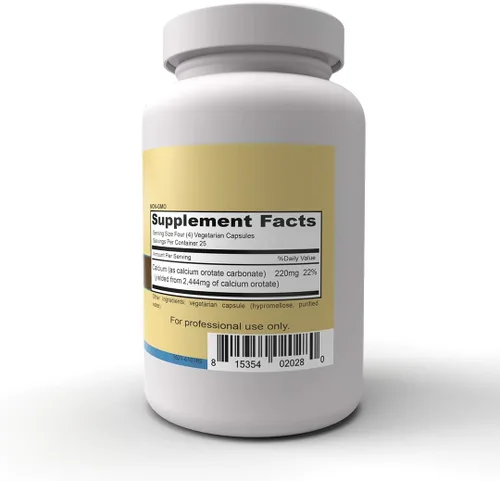 Vista 4 de Priority One Vitaminas - Orotato de Calcio -100 Cápsulas Vegetarianas - Suplementación de calcio para huesos fuertes*