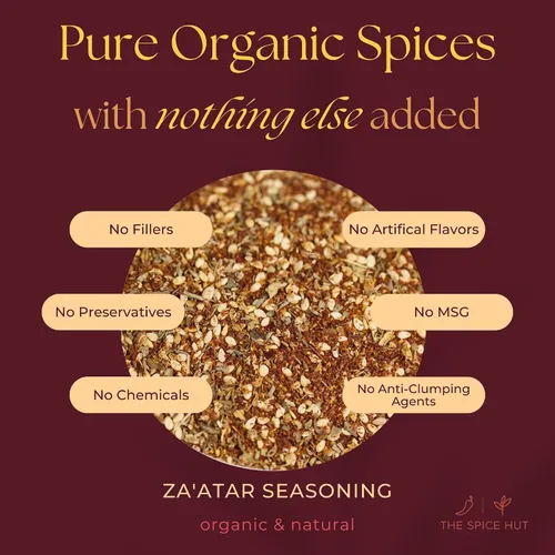 Vista 3 de Za'atar Seasoning Zaatar Mezcla de especias de Oriente Medio, The Spice Hut, 2 onzas
