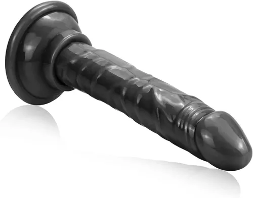 Vista 2 de Juguete sexual anal con consolador realista pequeño, material seguro para el cuerpo, con fuerte ventosa para jugar con manos libres, punto G vaginal