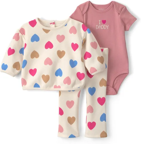 Vista 26 de Carter's Conjunto de pantalón de 3 piezas para bebé niña Floral verde