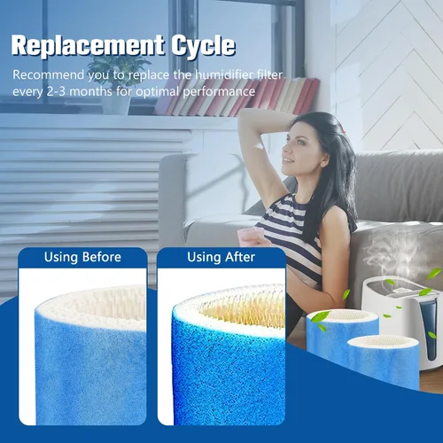 Vista 7 de Funmit - Filtros de repuesto para humidificador Honeywell HAC-504 HAC-504AW y filtro A de Honeywell, reemplazo para humidificadores Honeywell Azul