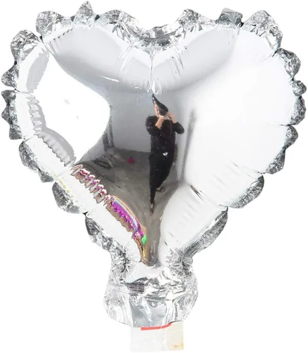 Vista 9 de 5 unids/lote Mini globos de papel de aluminio con forma de corazón de estrella de 5 pulgadas, globos inflables para boda, cumpleaños, baby shower