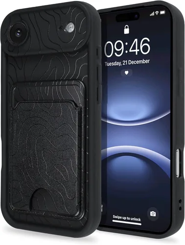 Vista 30 de MZELQ Compatible con iPhone 11 Funda TPU Soporte para Tarjetas Cubierta de Billetera, Protección de Cámara + Protector de Pantalla Funda Suave