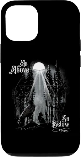Vista 26 de Funda para iPhone 16 para hombre como arriba tan abajo Wiccan Pagan Tree of Life Crow Cat Case