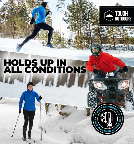 Vista 7 de Tough Headwear Gorras térmicas para casco para hombre, para invierno, gorra de casco y gorras de ciclismo para correr, esquiar, deportes de invierno