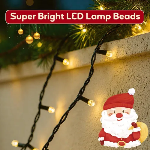Vista 7 de Hishine Luces de Navidad de 49 pies, 1000 luces LED para exteriores, tira de luces para interiores, 8 modos, impermeable, enchufable, luz de árbol