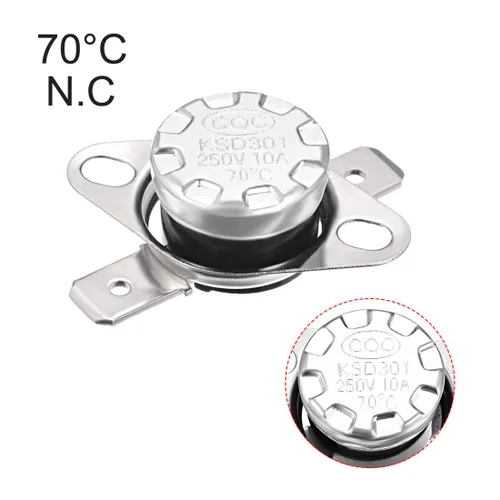 Vista 145 de uxcell KSD301 Termostato 32.0 °F/32 ° F 10 A Normalmente Cerrado N.C Ajuste Snap Disc Interruptor de temperatura para microondas, horno, cafeteras 2