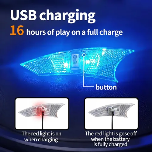 Vista 2 de Luces de rueda de bicicleta recargable, paquete de 2, luz de radios de bicicleta, resistente a la intemperie, luces de bicicleta para adultos