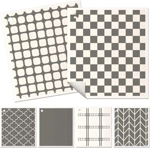 Vista 12 de Miss Adola 6 unidades de paños suecos para cocina - paños reutilizables para lavar platos, toallas de cocina absorbentes, lindas y divertidas, Bohemi