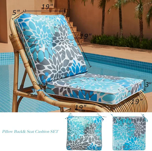 Vista 2 de JMGBird Cojín para silla de exterior, cojín para silla de patio, 19 x 19 pulgadas, para muebles de patio