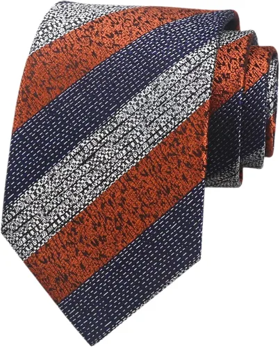 Vista 140 de Secdtie Corbata clásica de seda tejida jacquard a rayas para hombre