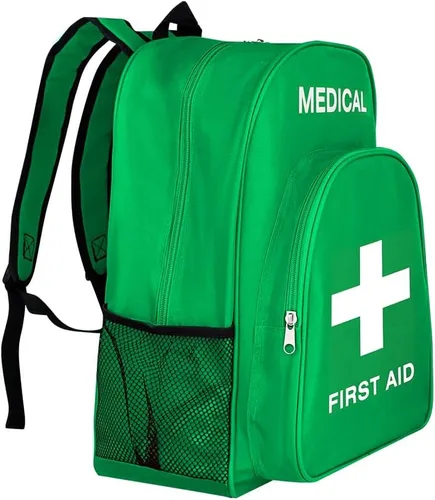 Vista 2 de Bolsas de primeros auxilios Mochila vacía Bolsa médica vacía para botiquines de primeros auxilios Pack Emergencia Camping Ciclismo Viaje Coche, Verde