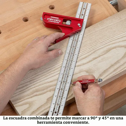 Vista 3 de Woodpeckers Sistema de Cuadrado Indexable, Cuadrado Combinado de 12 Pulgadas, Cuadrado de Carpintería Combo con Características Completas Estándar