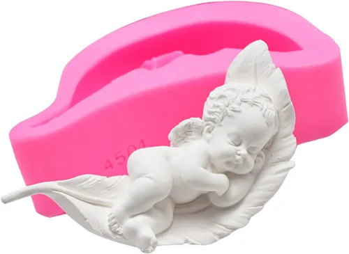 Vista 8 de Molde de silicona para bebé, molde de caramelo de chocolate, herramientas de decoración de pasteles, jabón para baby shower, molde de vela de jabón