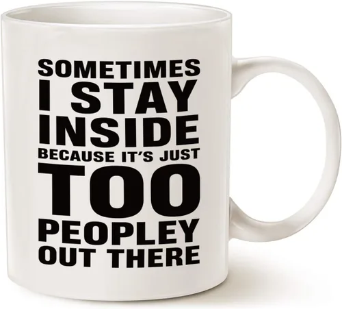 Vista 4 de MAUAG Regalos divertidos de Navidad Taza de café Taza divertida Regalos de broma, 15 onzas