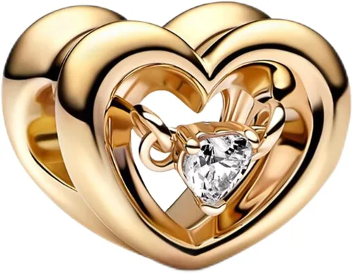 Vista 46 de Abalorios de plata de ley 925 para pulseras, dijes de amor y corazón, flor de cerezo, joyería para mujer