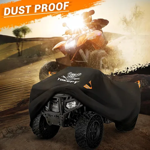 Vista 6 de Funda para ATV, funda impermeable resistente para 4 ruedas, funda para quad, protección para todo tipo de clima, resistente a la UV, protección al
