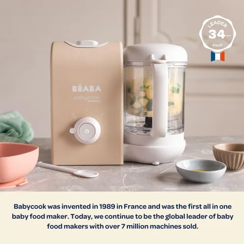 Vista 5 de BEABA Babycook Express – el más rápido Babycook, fabricante de alimentos para bebés, procesador de alimentos para bebés, vaporizador de alimentos