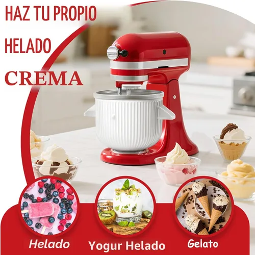 Vista 3 de Ice Cream Maker Attachment for KitchenAid, Ice Cream Maker Bowl