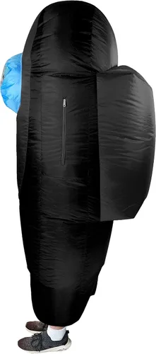 Vista 4 de STUDIO HALLOWEEN Amongst Us Blue Imposter Sus Crewmate Killer Inflable Infantil Adolescente, Negro, Negro
