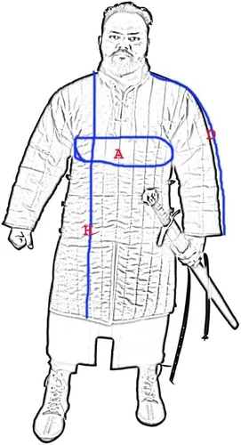 Vista 5 de Medieval Espesor Acolchado Mangas Completas Gambeson Abrigo Aketon Chaqueta Armadura