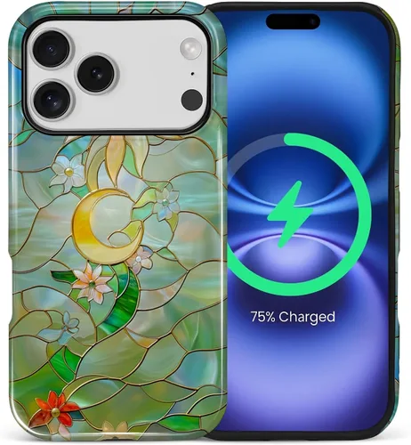 Vista 24 de Funda Compatible con iPhone 13/14 [Compatible con MagSafe] Protección de Doble Capa de Cáscara Dura Híbrida, Funda Magnética Protectora a Prueba