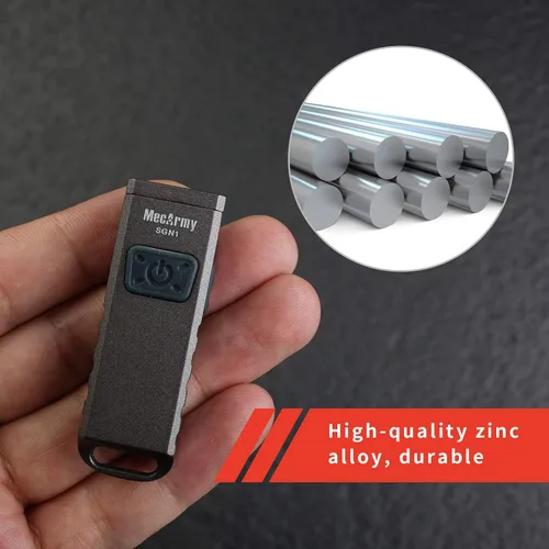 Vista 7 de MecArmy SGN1 Mini llavero recargable USB EDC Flahlight, XP-G2 S5 LED con 530 lúmenes, cuatro modos de iluminación más un llavero estroboscópico