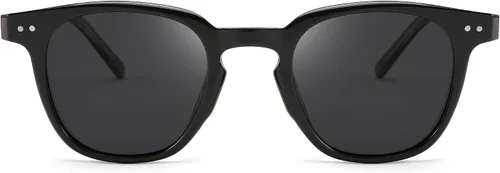 Vista 2 de FEISEDY Gafas de sol polarizadas clásicas retro redondas para mujeres y hombres, tonos de moda B0002