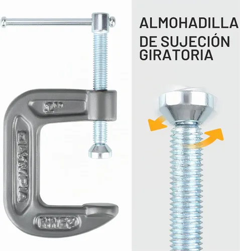 Vista 5 de Olympia Tools Abrazadera en C, 38-110, (1 X 1) Pulgadas