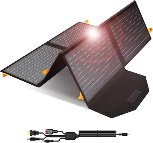 Vista 10 de FlexSolar Kits de mantenimiento de cargador de goteo de panel solar plegable de 15 W, salida USB y CC de 12 V con controlador integrado, incluye
