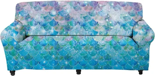 Vista 35 de Forchrinse Funda de sofá con estampado navajo africano para sofá de 1 cojín, funda elástica para sofá, protector de muebles para casa rural, hogar