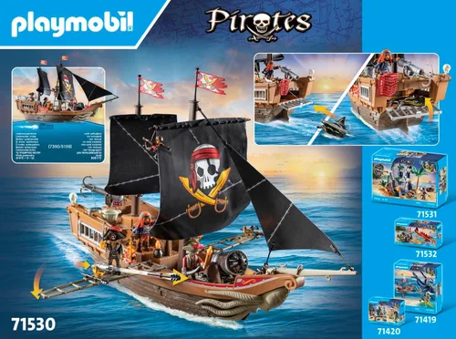 Vista 5 de Playmobil Piratas: Gran Barco Pirata