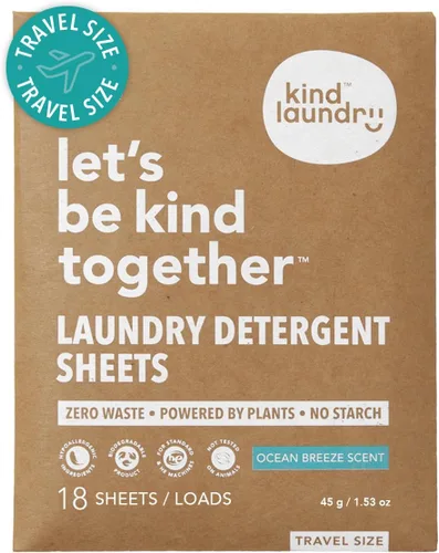 Vista 11 de Hojas de detergente KIND LAUNDRY con enzimas que combaten las manchas - Jabón ecológico para lavandería a base de plantas - Detergente
