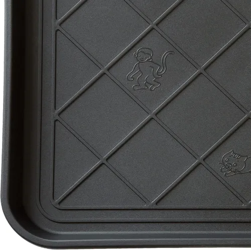 Vista 8 de Alfombrilla o bandeja para botas, de Stalwart, ecológica, 30 x 15 pulgadas, tamaño grande, negra, Negro