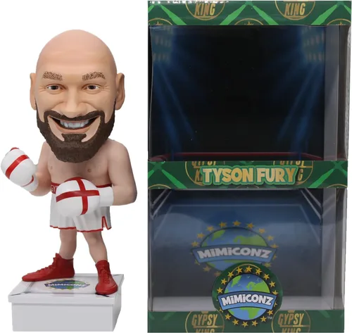 Vista 7 de Mimiconz Figurines Sports Stars Collection Tyson Fury. 7.9 in de altura. Personaje realista, regalo novedoso pintado a mano