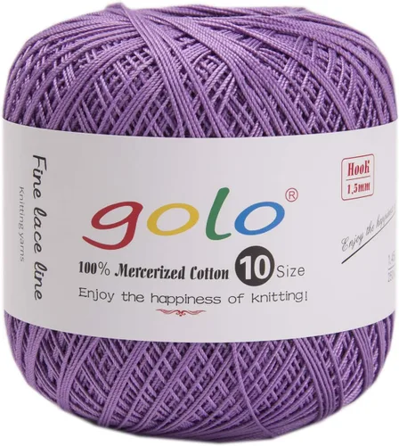 Vista 138 de Golo - 3 bolas de hilo de ganchillo tamaño 10, hilo de crochet para tejer a mano 102