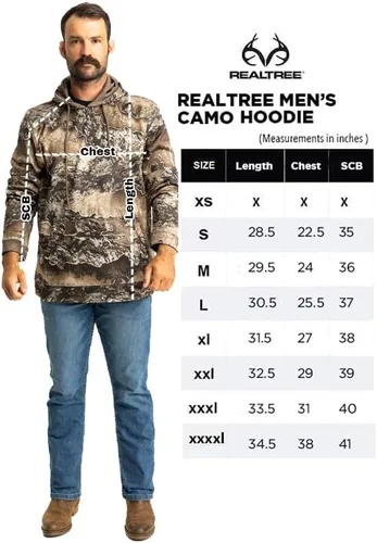 Vista 6 de Realtree Sudadera con capucha de camuflaje de peso medio y sherpa para hombre
