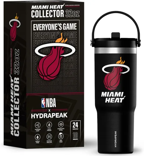 Vista 16 de Hydrapeak Boston Celtics Nomad - Botella de agua aislada de acero inoxidable a prueba de fugas con asa de agarre flexible y tapa de pajilla, edición