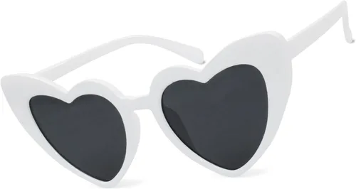 Vista 18 de Lentes de sol de moda con forma de corazón rosa para hombres y mujeres, paquete dúo de lentes retro para mamá y yo