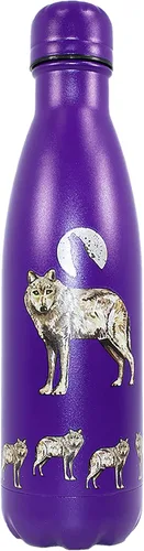 Vista 13 de NatureVac - Black Bear de Deluxebase. Botella de agua de acero inoxidable con aislamiento térmico de 17 onzas. Frasco de vacío reutilizable y a