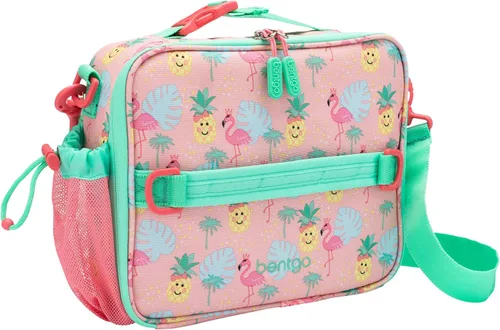 Vista 32 de Bentgo Bolsa de almuerzo con estampado para niños, doble aislamiento, reutilizable, para niños de más de 3 años, correa ajustable; sostiene