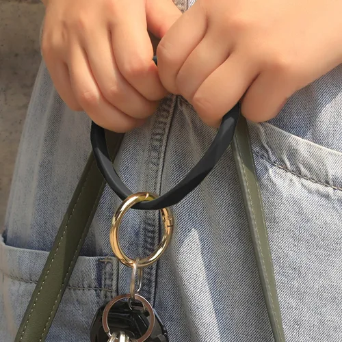 Vista 9 de Llavero pulsera de silicona para mujeres y niñas en forma de diamante
