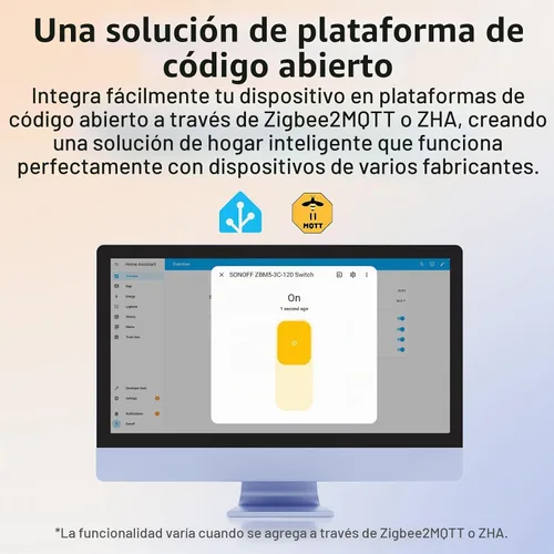 Vista 7 de SONOFF Zigbee Interruptor de Luz Inteligente, Requiere Hub SONOFF Zigbee, Interruptor Inteligente, Interruptor Inteligente Sin Neutro o con Neutro